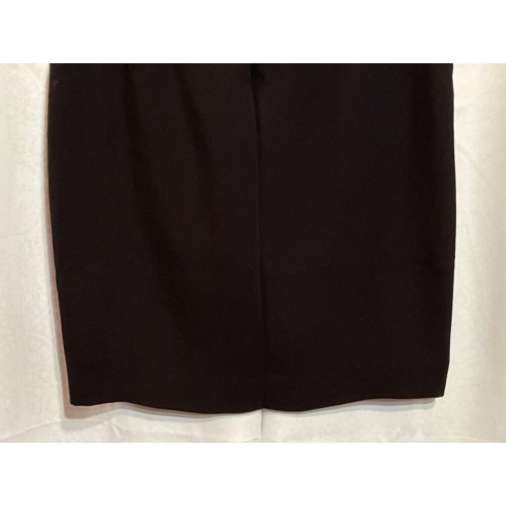 Womens J. Crew Black Pencil Skirt With Ivory Trim Size 4 Professional Office Wea - Picture 6 of 10